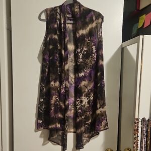 Beverly Drive Purple and Brown Patterned Top